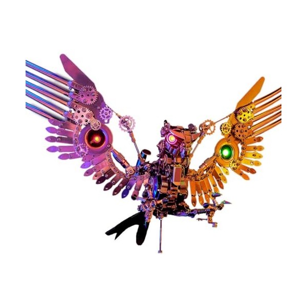 Fabroz Kit de puzzle 3D en métal, 1800 pièces Steampunk Gyrfalcon Eagle, 3D mécanique animal Puzzle DIY Métal Model Kit pour 