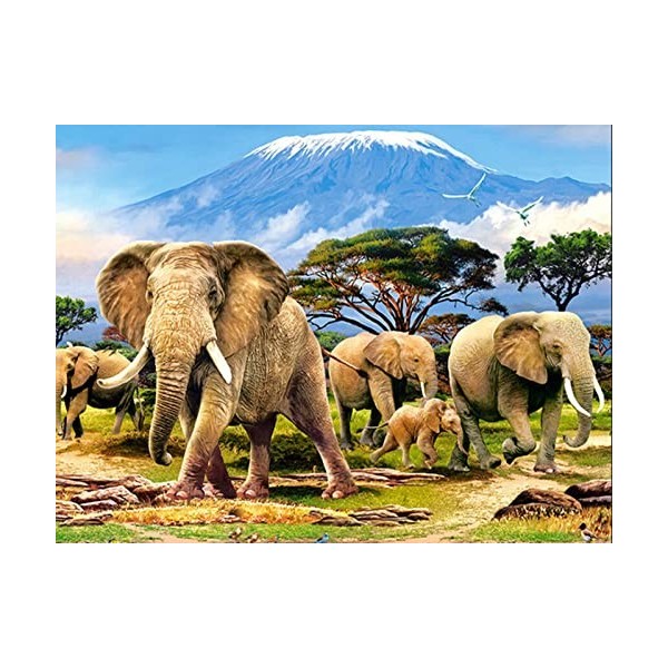 YJPZZG 4000 PièCes Puzzle Animal en Bois Mammouth Les Meilleurs Puzzles Les Meilleurs Puzzles 3D pour Les Tout-Petits Taille 