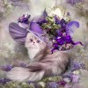 Puzzle 3D 1000 p -Cat in purple hat-4000 pour Enfants et Adultes Cadeaux Puzzles Jouets Cadeau de Jeu