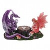 Nemesis Now Figurine Dragon et fée à Jouer avec la Main du Dragon, Violet, 21 cm