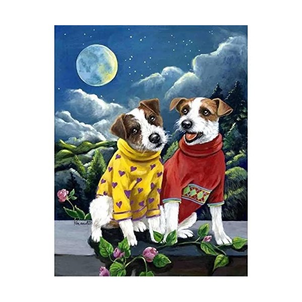 Puzzle 3D 1000 p -Two dogs-4000 puzzle pour adultes à partir de 14 ans. pour Adultes et Enfants Puzzle