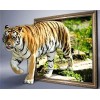 Puzzle 3D 1000 p -Tiger-4000Puzzle 1000 Pièces Adulte Enfant Adultes en Bois Puzzles Puzzle en Bois DIY BoisDécoration Murale