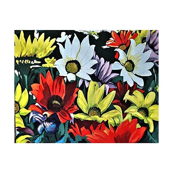 Puzzle 3D 1000 p -Flowers-4000Puzzle 1000 Pièces pour Les Adultes et Les Adolescents Puzzle Gradient Difficile et Défi Jouet