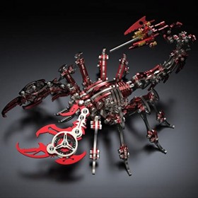 DAXX Lot de 4 Puzzle 3D en Métal, Maquette Roi Scorpion, Puzzle 3D en Metal Laser Cut Puzzles, Jouet de Construction pour Enf