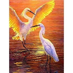 GBPR Puzzle Adulte 5000 Pièces Puzzle 3D Aquarelle Grue Ensemble de Puzzles pour Adultes Puzzle en Bois de Haute qualité
