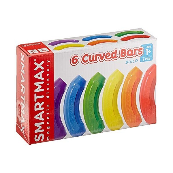 SmartMax - XT Set, 6 Curved Bars, Magnetic Discovery Extension Set, 6 pieces, 1+ Years