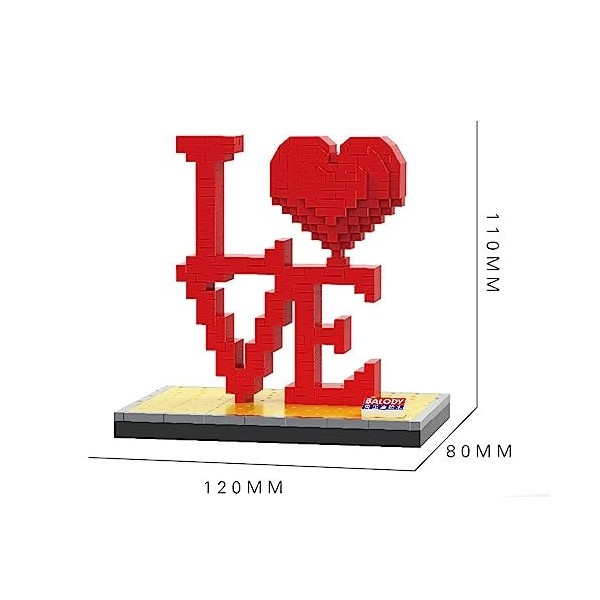 Modbrix Lot de 403 blocs de construction de qualité supérieure Love Diorama pour amoureux