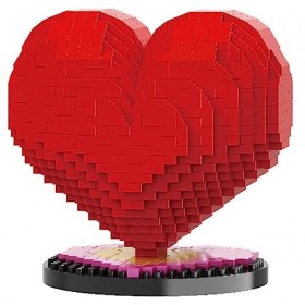 Modbrix Lot de 403 blocs de construction en forme de cœur pour amoureux