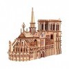 HYK Puzzle 3D en bois 3D - Kit de bricolage de construction cathédrale de Notre Dame - 239 pièces - Un défi pour les enfants 