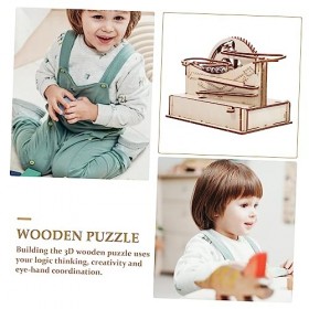 Totority 5 Ensembles Puzzle Boule en Trois Dimensions Puzzle en Bois à Assembler Casse-tête en Bois 3D Cerveau énigmes Casse-