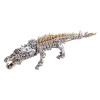 FATOX Puzzle 3D en métal Modèle crocodile pour adultes, 1500 pièces DIY Crocodile mécanique en métal, kit de construction, ca