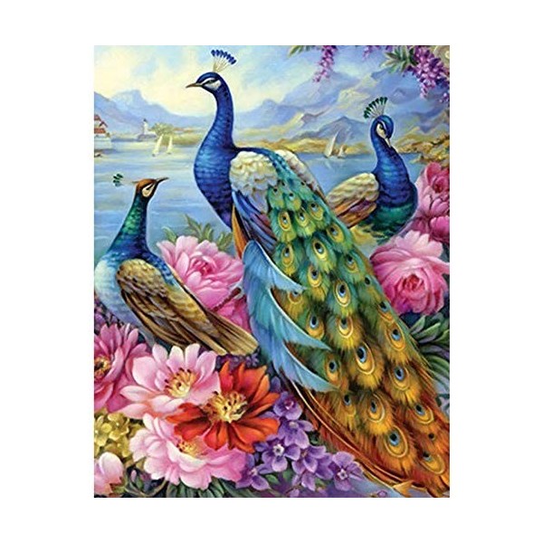 Puzzle Adulte 5000 Pièces Puzzle 3D Aquarelle paon-5000 Puzzle créatif Difficile Grand Puzzle éducatif Anti-Stress Jouets pou