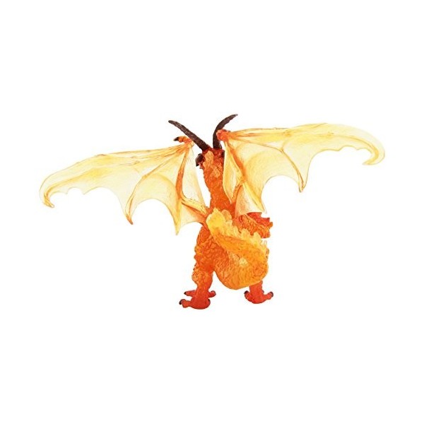 Plastoy - 60240 - Figurine - Le Grand dragon de feu translucide