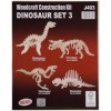 Quay- Kit de Construction en Bois 3 Dinosaures FSC, J403, Marron