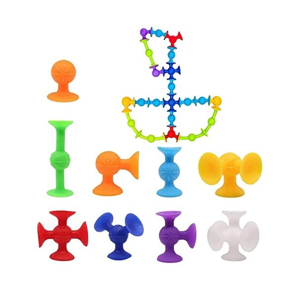 9 pièces/set Ventouse Fléchette & Collant Bloc Bâtiment Jouets