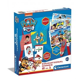 Clementoni- Paw Patrol Educational Games-2 1 Pat Patrouille-Jeu Éducatif 3 Ans Italien, Anglais, Français, Allemand, Espagno