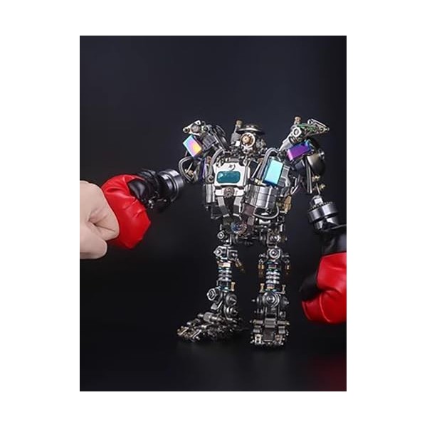 Puzzle mécanique Mecha 3D Boxer Mecha en métal, modèle miniature, modèle Mecha Steam de créativité 3D avec haut-parleur Bluet