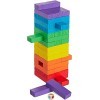 Lot de 48 blocs de construction en bois - Tour vacillante multicolore, empilable - Jeu de société, éducatif, classique - Pour