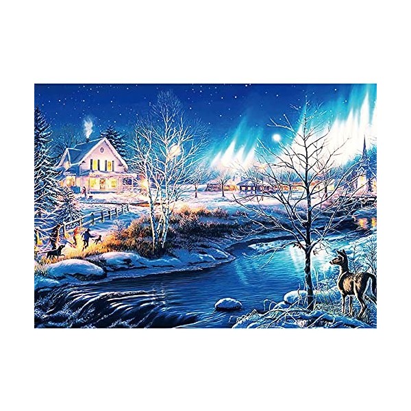 Puzzle 3D 1000 p -winter-4000 Ensemble de Puzzles pour Adultes Puzzle en Bois de Haute qualité