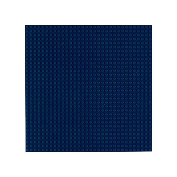 OPEN BRICKS Plaque de Construction, 32 x 32 25,5 x 25,5 cm , Bleu Profond, 1 pièce, Compatible avec Toutes Les Marques Leade