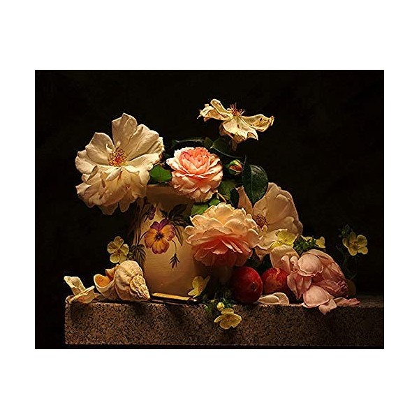 Puzzle 3D 1000 p -Fresh flowers-4000 Puzzles 1000 pièces pour Adultes ou Enfants Classique Kit De Bricolage Jouet en Bois Cad