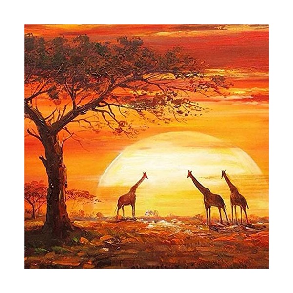 Puzzle Adulte 5000 Pièces Classique Kit Bricolage Jouet en Bois Cadeau Unique Décor À La Maison girafe-5000Pièces