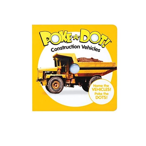 Melissa & Doug |Poke-a-Dot Véhicules de Chantier | Livres dactivités | 3+ |Apprends anglais