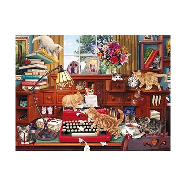 YJPZZG Puzzle Unique De 5000 PièCes Chat Puzzle Enfant 3 4 5 6 Ans Puzzle en Bois Cadeau Taille finie 156×105cm