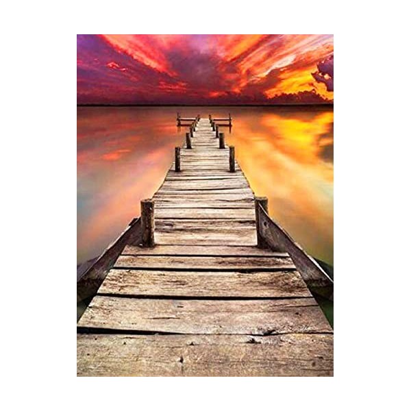 Puzzle Adulte 5000 Pièces Classique Kit Bricolage Jouet en Bois Cadeau Unique Décor À La Maison Sunset glow-5000Pièces