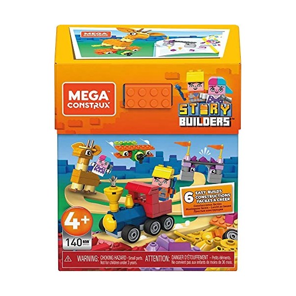 Mega Construx Story Builders boîte de 140 briques de construction pour construire des personnages et animaux rigolos, pour en