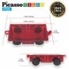 PicassoTiles 2 pièces Voiture Camion Construction Kit Jouet Ensemble véhicule Aimant éducatif tuile de Construction Blocs mag