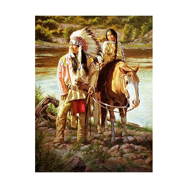 YJPZZG Puzzle Unique De 5000 PièCes Tribu Indienne Les Jeux Familiaux DéFient des Cadeaux Uniques Taille finie 156×105cm