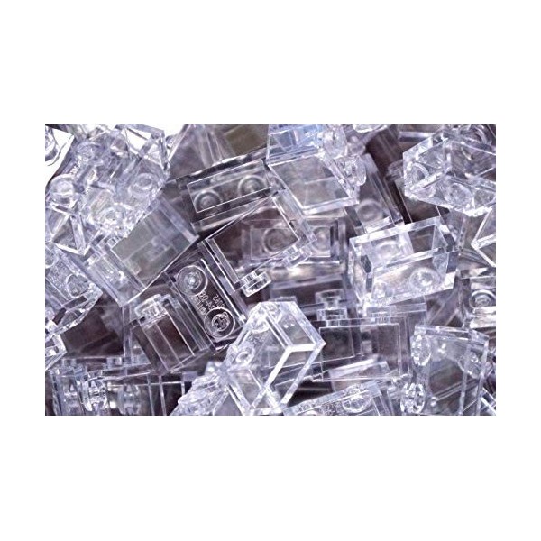20x Transparent Blue Brick 1x2x5 - Custom Building Blocks Compatible With LEGO