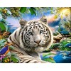 YJPZZG Puzzle Unique De 5000 PièCes Tigre Blanc Puzzles en Bois pour Adultes,Puzzle 3D Jeu DéCoration De Collection De Jeux D