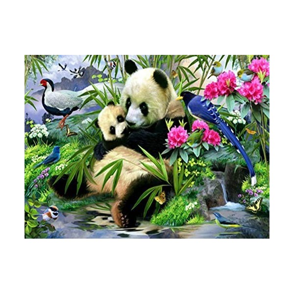 YJPZZG Puzzle Unique De 5000 PièCes Panda géant Puzzles en Bois pour Adultes,Puzzle 3D Jeu DéCoration De Collection De Jeux D