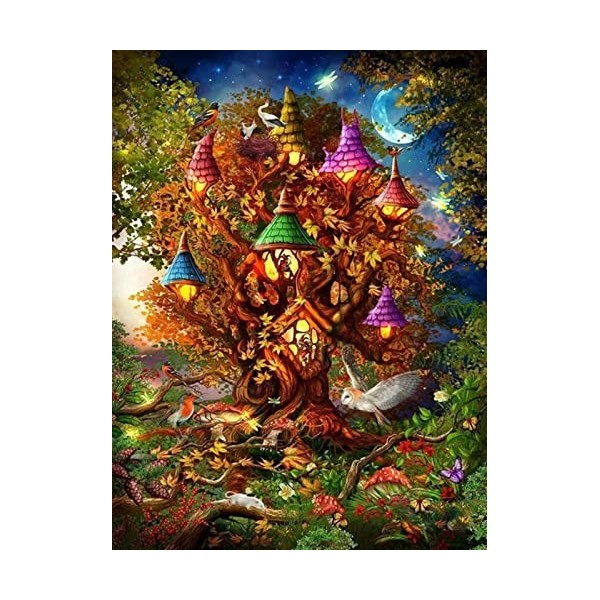 YJPZZG Puzzle Unique De 5000 PièCes Arbre Magique Puzzles en Bois pour Adultes,Puzzle 3D Jeu DéCoration De Collection De Jeux