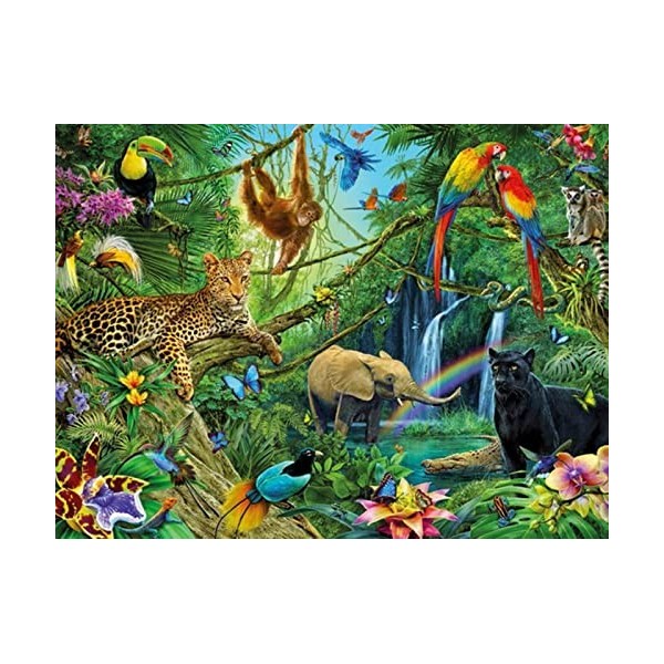 YJPZZG Puzzle Unique De 5000 PièCes forêt Les Jeux Familiaux DéFient des Cadeaux Uniques Taille finie 156×105cm