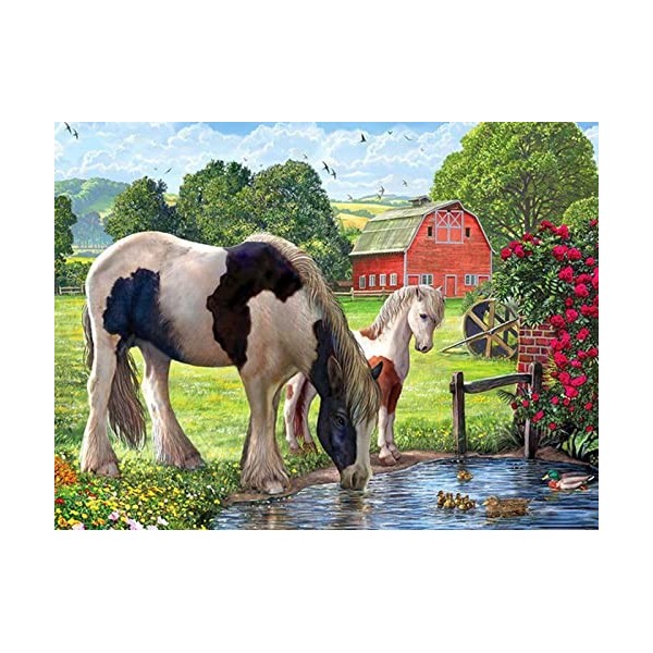 YJPZZG Puzzle Unique De 5000 PièCes Cheval Puzzle Enfant 3 4 5 6 Ans Puzzle en Bois Cadeau Taille finie 156×105cm