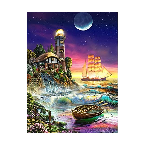 YJPZZG Puzzle Unique De 5000 PièCes Nuit Solitaire Uniques Cadeaux Anti-Stress-Jeux éDucatifs Classiques pour Adultes Taille 