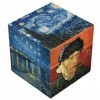 Cubes magiques photo célèbres, peintures dart carré magique, cube puzzle créatif Van Gogh 