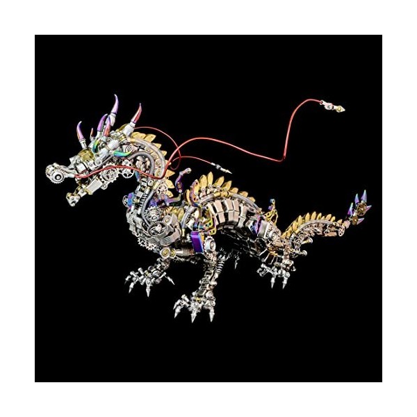 MayD Puzzle 3D en Métal Punk Mechanical Dragon, Puzzle 3D en Métal Modèles Metal Ensemble de Puzzle en Laser Cut Puzzles, Kit