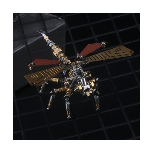Puzzle mécanique en métal 3D pour fête avec insectes, jouet de décoration à envoyer pour homme - Libellule mécanique