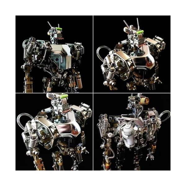 ICObes Puzzle Mecha 3D en métal avec lumières, kit de modèle mécanique 3D futur en métal Mecha, kit de modèle dassemblage mé