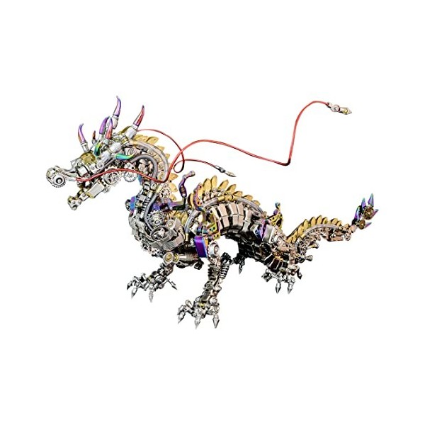 FATOX Puzzle 3D en métal - Modèle dragon mécanique - Kit de modélisation DIY en métal pour adultes et enfants - Jouet de cons