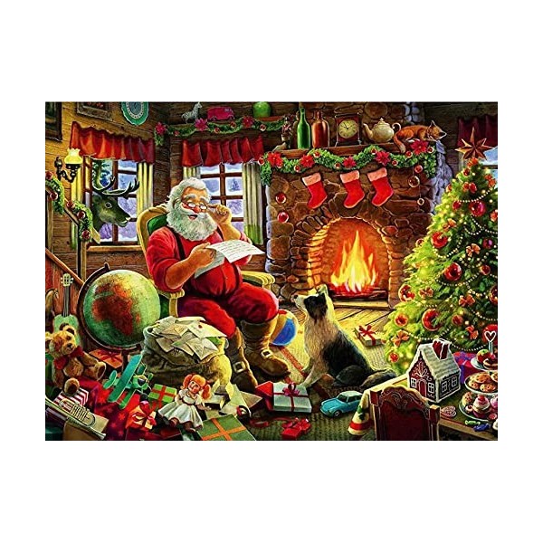 Puzzle Adulte 1000 Pièces Puzzle 3D Aquarelle Santa Claus-5000Puzzle 1000 Pièces Adulte Enfant Adultes en Bois Puzzles Bricol