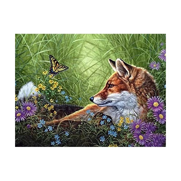 YJPZZG Puzzle 6000 PièCes Panorama - Puzzle Adultes Papillon et Renard Puzzles 3D, Puzzles pour Enfants, DéCorations De Chamb