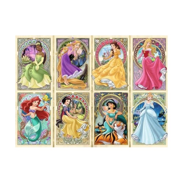 Ravensburger - Puzzle Adulte - Puzzle 1000 p -Disney Princesses Art Nouveau - 16504