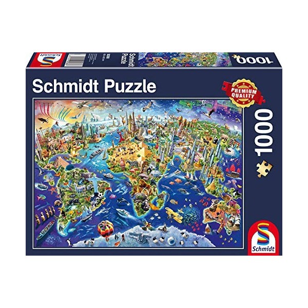 Schmidt , Discover The World 1000pc , Puzzle, Ages 12+, 1 Players