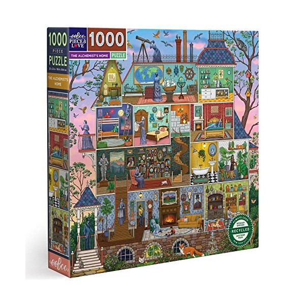 eeBoo 1000 pièces – La Maison de l’alchimiste Fascinant en Carton recyclé – Puzzle Adulte de qualité supérieure-PZTAST