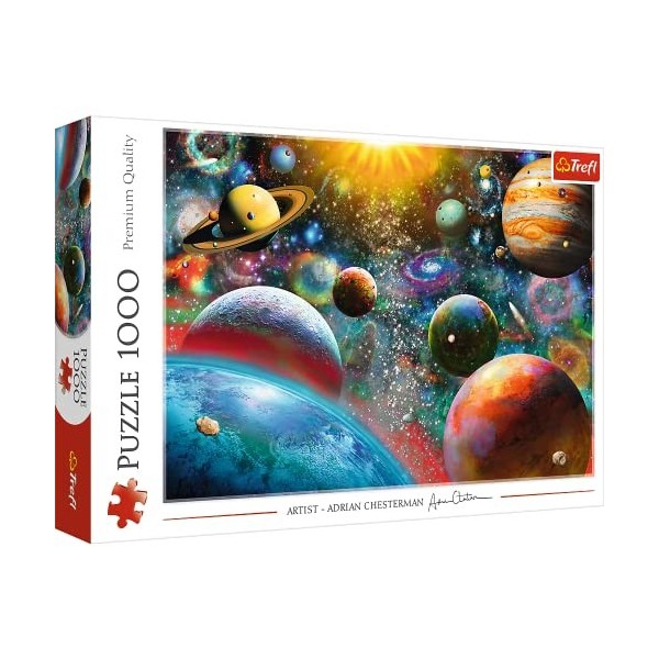 Trefl - Cosmos - 1000 Pièces, Soleil, Système de Planètes, Planètes, Univers, Adrian Chesterman, DIY Puzzle, Divertissement C